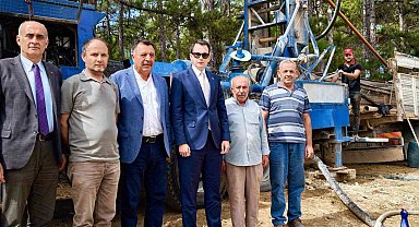 Hisarcık Aşağı Yoncaağaç köyünün su ihtiyacı için sondaj çalışması sürüyor