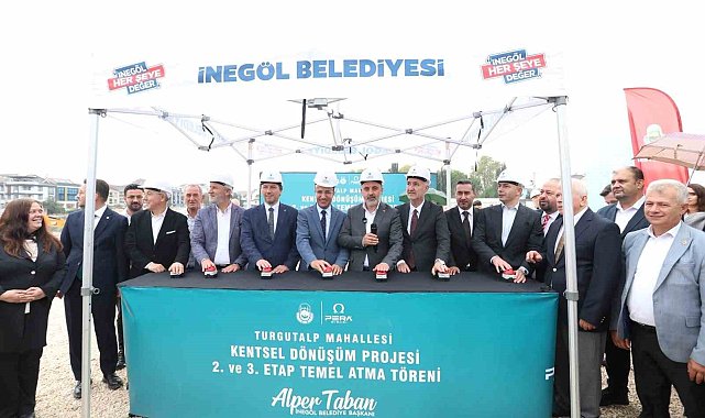 İnegöl'de kentsel dönüşümün 2. ve 3. etaplarında temel atıldı