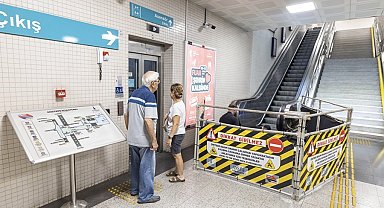 İzmir Metro'nun yürüyen merdiven ve asansörlerine yakın takip