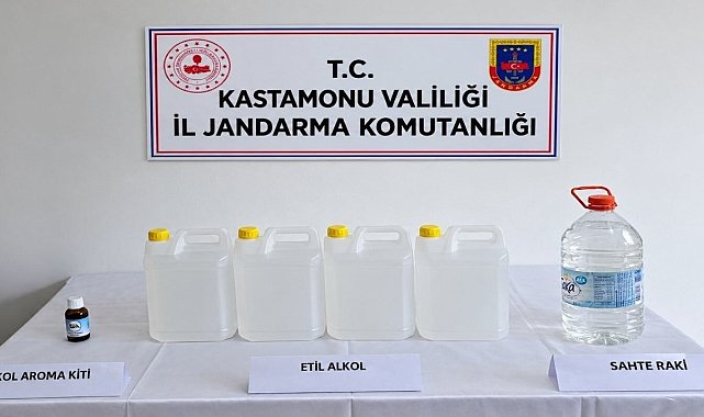 Jandarma sahte içki operasyonu