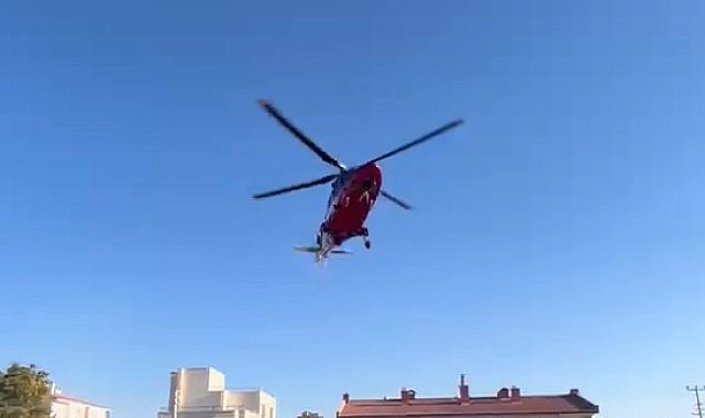 Kalp krizi geçiren hasta, hava ambulansıyla Konya'ya sevk edildi