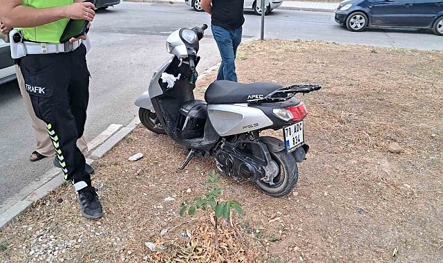 Karaman'da otomobille çarpışan motosikletli yaralandı