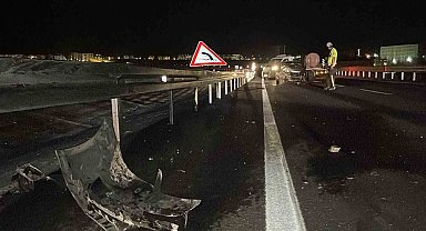 Karaman'da su tankeri otomobile çarptı: 1 yaralı