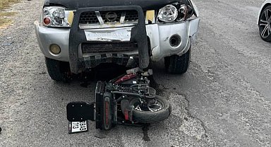 Karapınar'da pikap ile motosiklet çarpıştı: 1 yaralı