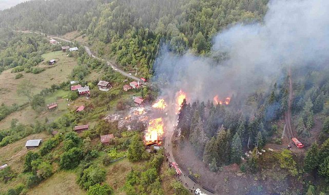 Kastamonu'daki köy yangında 9 ev küle döndü
