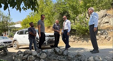 Kaymakam Pelvan köy yollarını asfalt çalışması öncesi inceledi