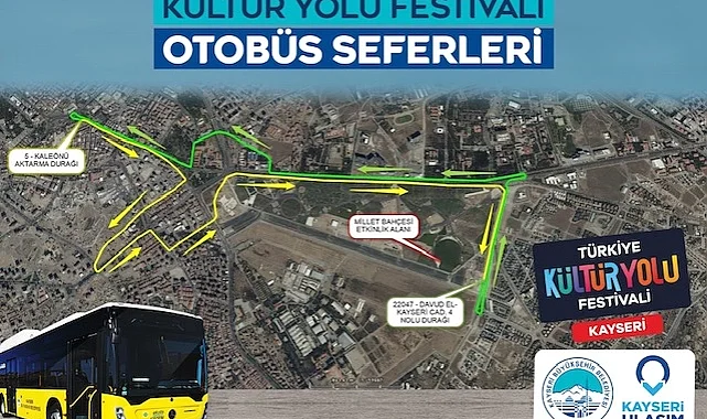 Kayseri'de Kültür Yolu Festivali'ne özel ulaşım hizmeti