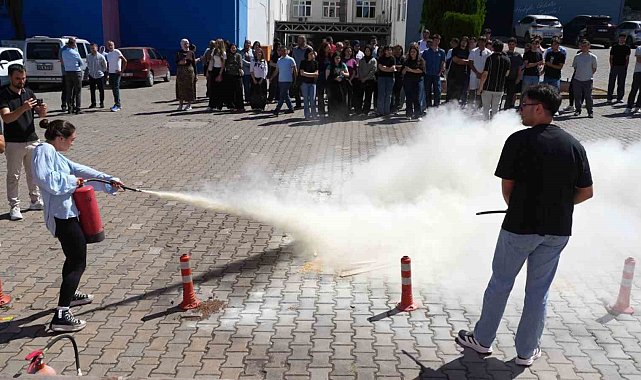 KBÜ Tıp Fakültesinde deprem ve yangın tatbikatı