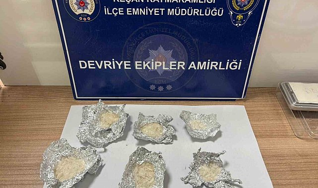 Keşan'da 22,96 gram metamfetamin ele geçirildi
