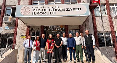 Kızılay'dan Buldanlı öğrencilere çanta ve kırtasiye desteği