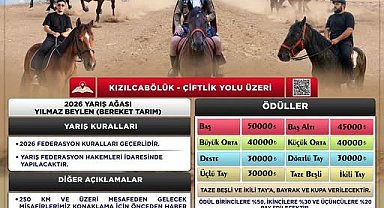 Kızılcabölük'te rahvan at yarışları 4 Ekim'de yapılacak