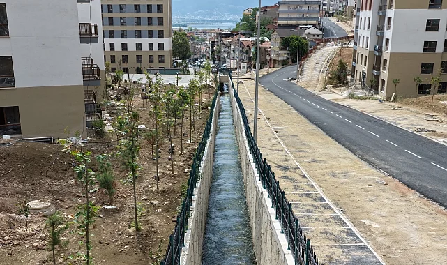 Kocaeli Cedit'te 360 metrelik dere ıslahı tamamlandı