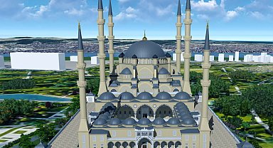 Kocaeli'de Gebze Millet Bahçesi Camii yükseliyor