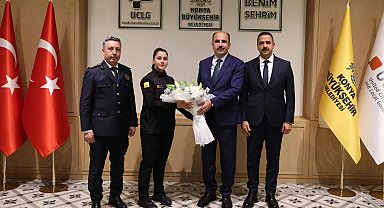 Konya İtfaiyesi'nden Başkan Altay'a nezaket
