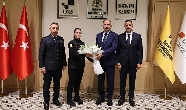Konya İtfaiyesi'nden Başkan Altay'a nezaket