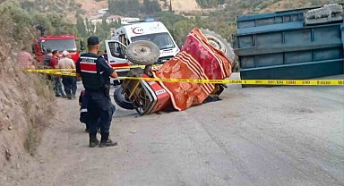 Köşk'te seyyar pide fırını taşıyan traktör devrildi: 1 ölü, 1 yaralı