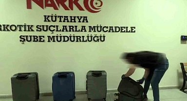 Kütahya'da narkotik operasyonu: Valizlerden 98,74 kilo pregabalin çıktı