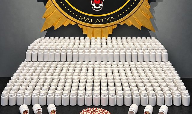 Malatya'da 46 bin 189 adet sentetik ecza hapı ele geçirildi