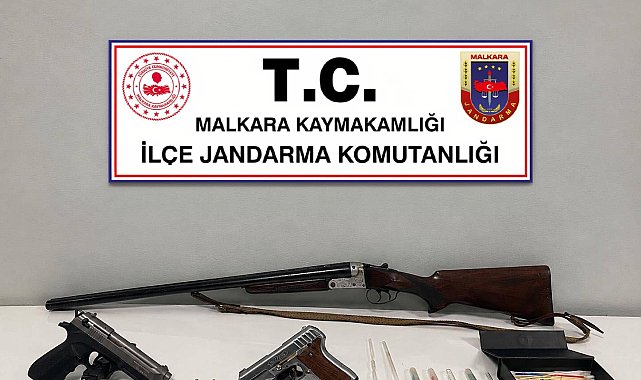 Malkara'da jandarma operasyonunda silah ve uyuşturucu aparatları ele geçirildi