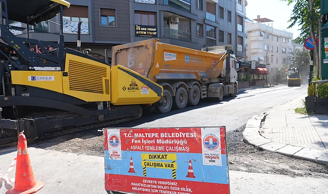 Maltepe'de asfalt çalışması tüm hızıyla sürüyor