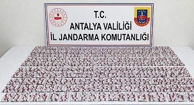 Manavgat'ta 3 bin sentetik hap ele geçirildi