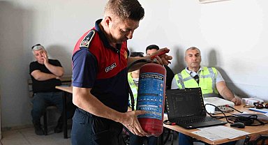 Manisa Büyükşehir Belediyesi personeline nefes kesen tatbikat