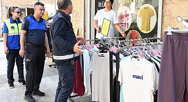 Manisa'da kaldırım işgallerine ortak denetim