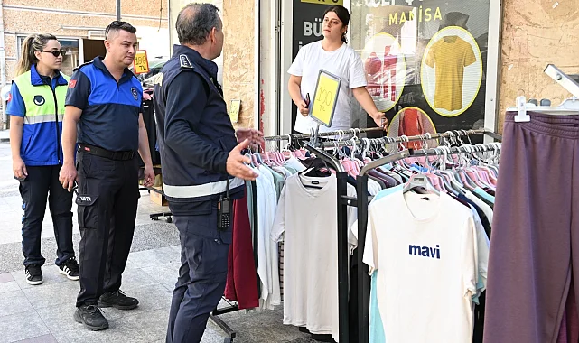 Manisa'da kaldırım işgallerine ortak denetim