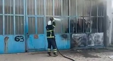 Marangozlar Sanayi Bölgesinde iş yerinde yangın