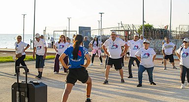 Mersin'de muhtarlarla sabah sporu