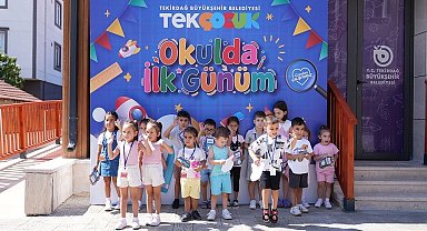Muratlı'da gündüz bakımevinde ilk ders heyecanı