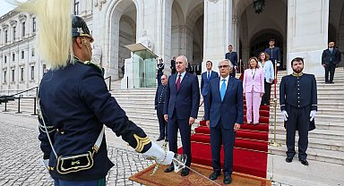 Numan Kurtulmuş Lizbon'da törenle karşılandı