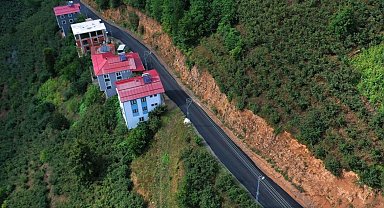 Ordu Mesudiye'de yol çalışmaları tamamlandı