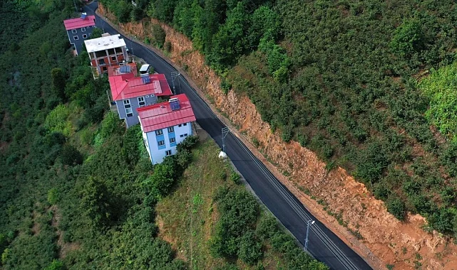 Ordu Mesudiye'de yol çalışmaları tamamlandı