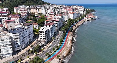 Ordu Ünye'de bisiklet ve yürüyüş yolu tamamlanıyor