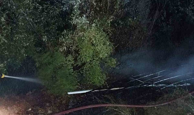 Osmaniye'de çıkan orman yangını büyümeden söndürüldü