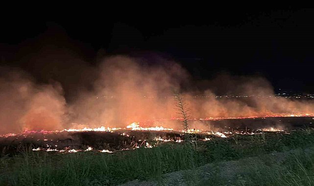 Osmaniye'de mısır tarlasında çıkan anız yangını söndürüldü
