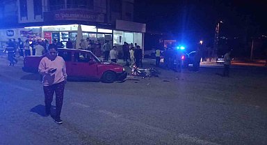 Otomobil ile motosiklet çarpıştı: 3 yaralı