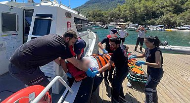Özel teknede yaralanan vatandaş için tıbbi tahliye