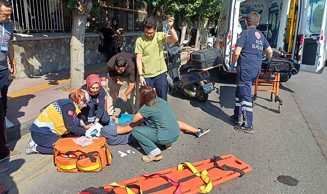 Panik fren kaza getirdi: 1 yaralı