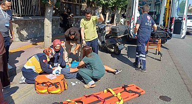 Panik fren kaza getirdi: 1 yaralı