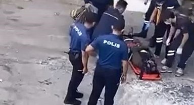 Polisten kaçan kadın dereye atladı, ayağını kırarak hastanelik oldu; o anlar kamerada