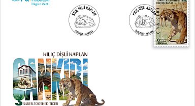 PTT'den "Kılıç Dişli Kaplan" temalı anma pulu