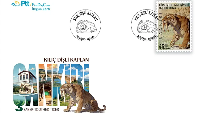 PTT'den "Kılıç Dişli Kaplan" temalı anma pulu