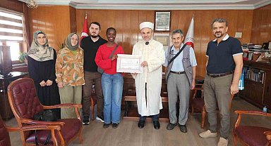 Samsun'a gelin olan Kenyalı 'Kosgei' Müslüman oldu, 'Sıla' ismini aldı