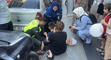 Samsun'da otomobilin çarptığı 5 yaşındaki çocuk hafif şekilde yaralandı