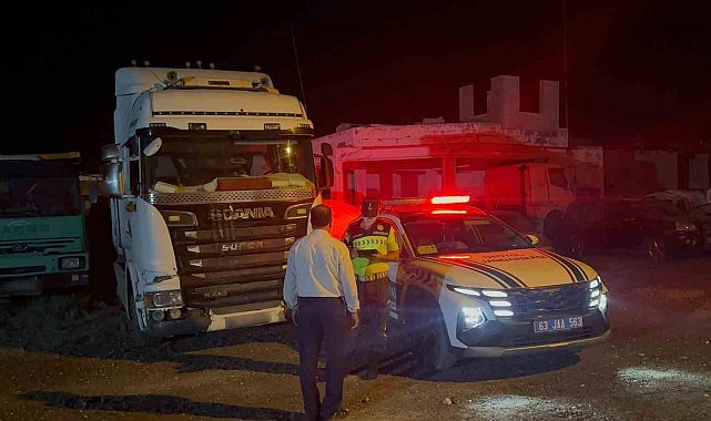 Şanlıurfa sahte plaka takan tır sürücüsü gözaltına alındı