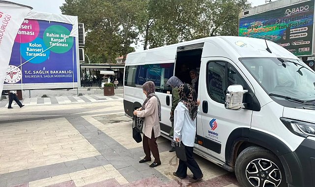 Sındırgı'da kadınlara kanser taraması için ulaşım desteği