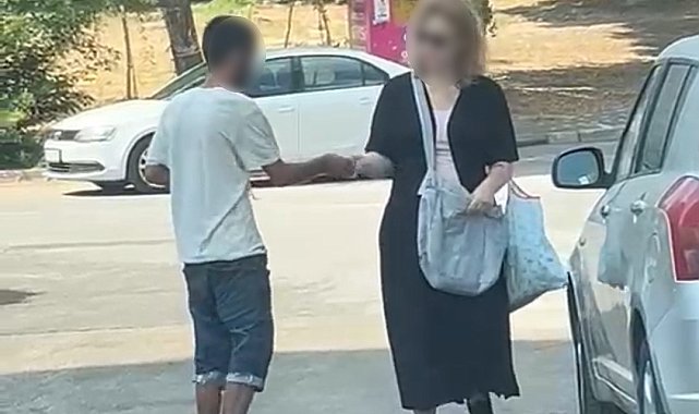 Sokak ortasında uçucu madde kullandı, kadının yolunu kesip para istedi