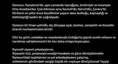 Süleyman Soylu: "Samsun, Türk siyasi hayatının müşiridir; ölçüsüdür"